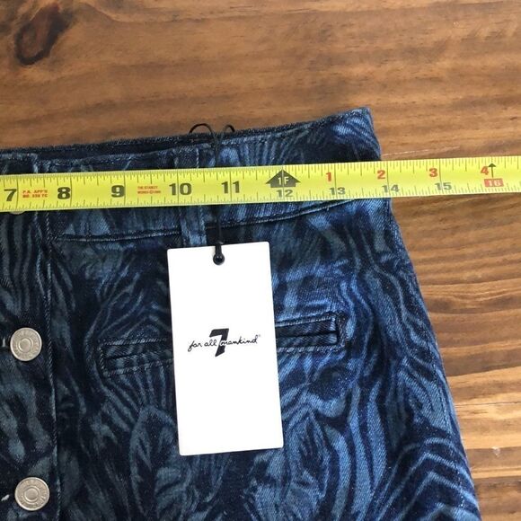NWT 7 For All Mankind Jean Zebra Print Skirt -27 - Picture 7 of 10